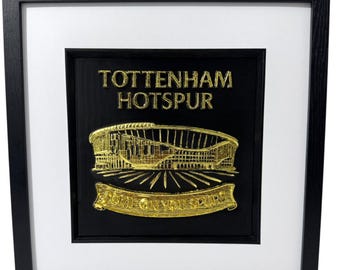 Tottenham Hotspur Stadium Wall Art, Spurs Gift, Gold or Silver Framed Football Decor