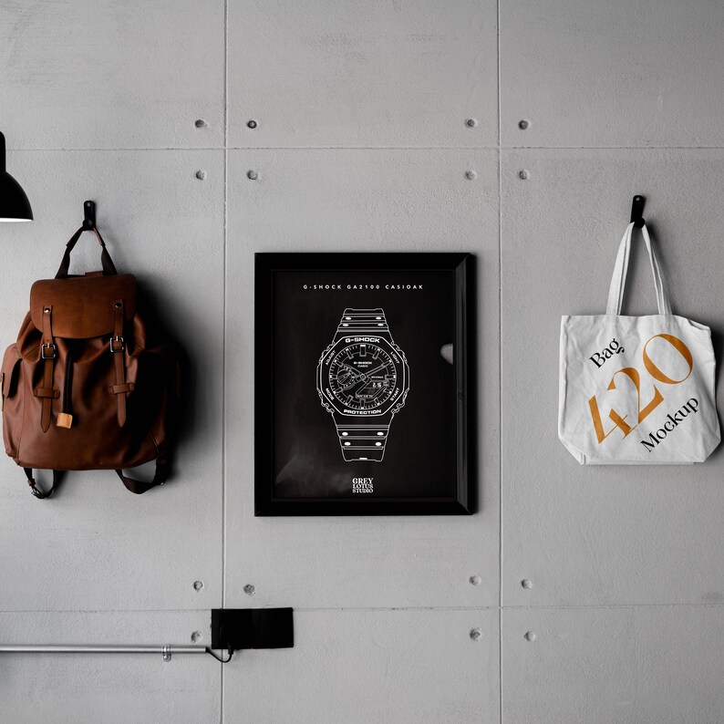 GSHOCK GA2100 Casioak Wall Art Printable Line Work G Etsy