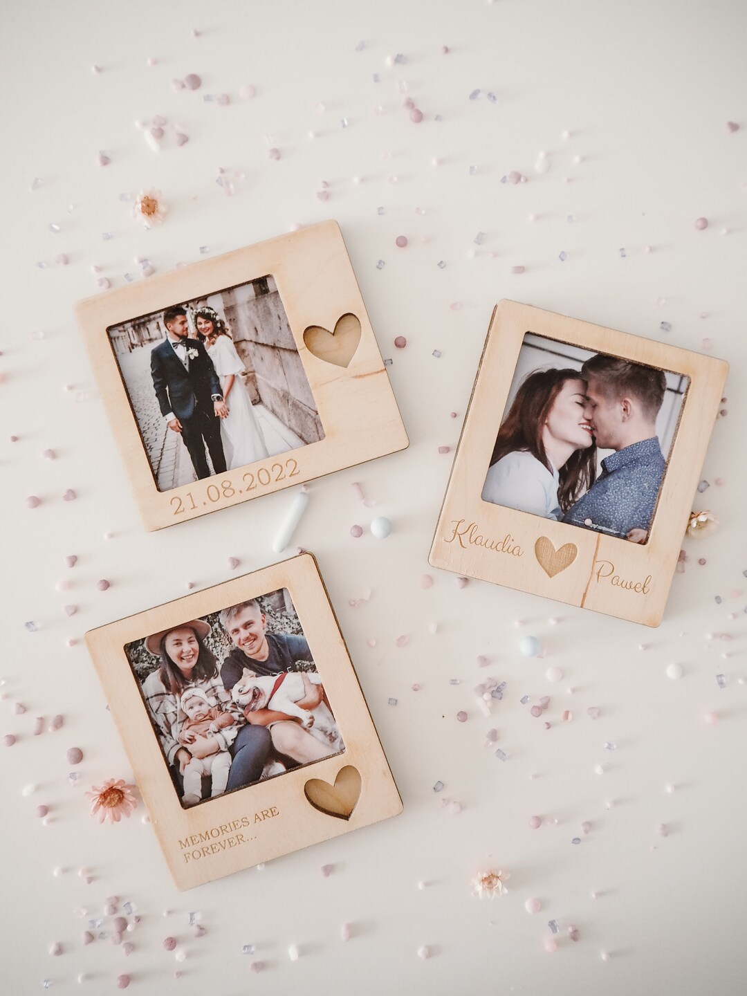 Aimants photo personnalisés, cadeau parfait pour la Saint-Valentin ...