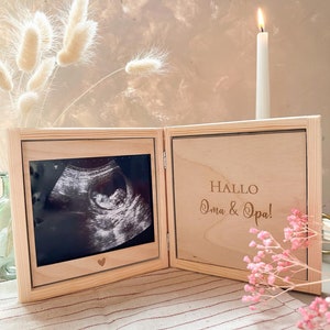 Du wirst Oma, Opa, Tante, Papa|Schwangerschaft verkünden|Geschenkschachtel mit Babysocken|Baby Verkündung|