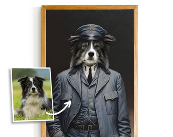 Royal Portraits | Regal Dog Portrait | Pet Loss Gift | Custom Art From Photo | Custom Dog Portrait | Renaissance Animal Painting