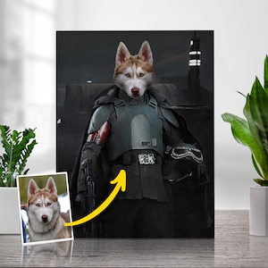 Custom Pet Portrait | Star Paws | Custom Dog Portraits | Pet Portrait Jedi | Royal Pet Portrait | Cat Portrait | Pet Art | Han Solo