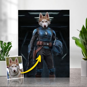 Pet Portrait | Cat Portrait | Obi Wan | Dog Portrait | Custom Dog | Star Wars Portrait | Pet Gifts | Pet Art | Dog Art