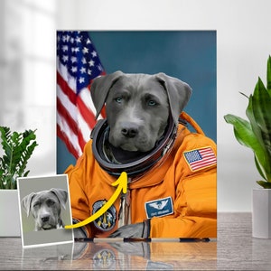 Pet Astronaut | Pet Space Gift | Funny Dog Portrait | Cat Lover Gift | Funny Pet Portrait | Christmas Gift | Astronaut Custom Dog Portrait