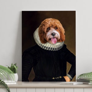 Custom Pet Portrait, Royal pet portrait, King Cat, Queen Cat, Wall Pet Portrait, Regal Dog Portrait, Custom Art From Photo, Pet Loss Gift