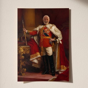 The King Portrait,  Renaissance Portraits, Custom Royal Family Portrait, Classic Portrait, Custom Royal Portrait From Photo, Turn Me Royal