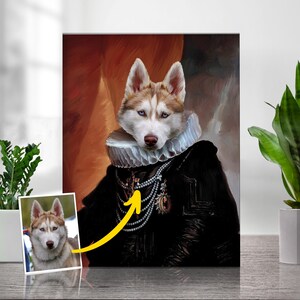 Indywidualny portret zwierzaka, Portret zwierzaka, Królewski portret zwierzaka, indywidualny portret psa, zabawny portret zwierzaka, portret psa, miłośnik psów, prezent dla zwierzaka, zwierzęta