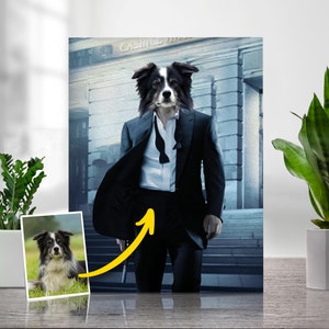 Custom Dog Portraits | Pet Cartoon Style | Birthday Gift | Funny Gifts | Pet Portrait From Photo | Digital Illustration Art Prints