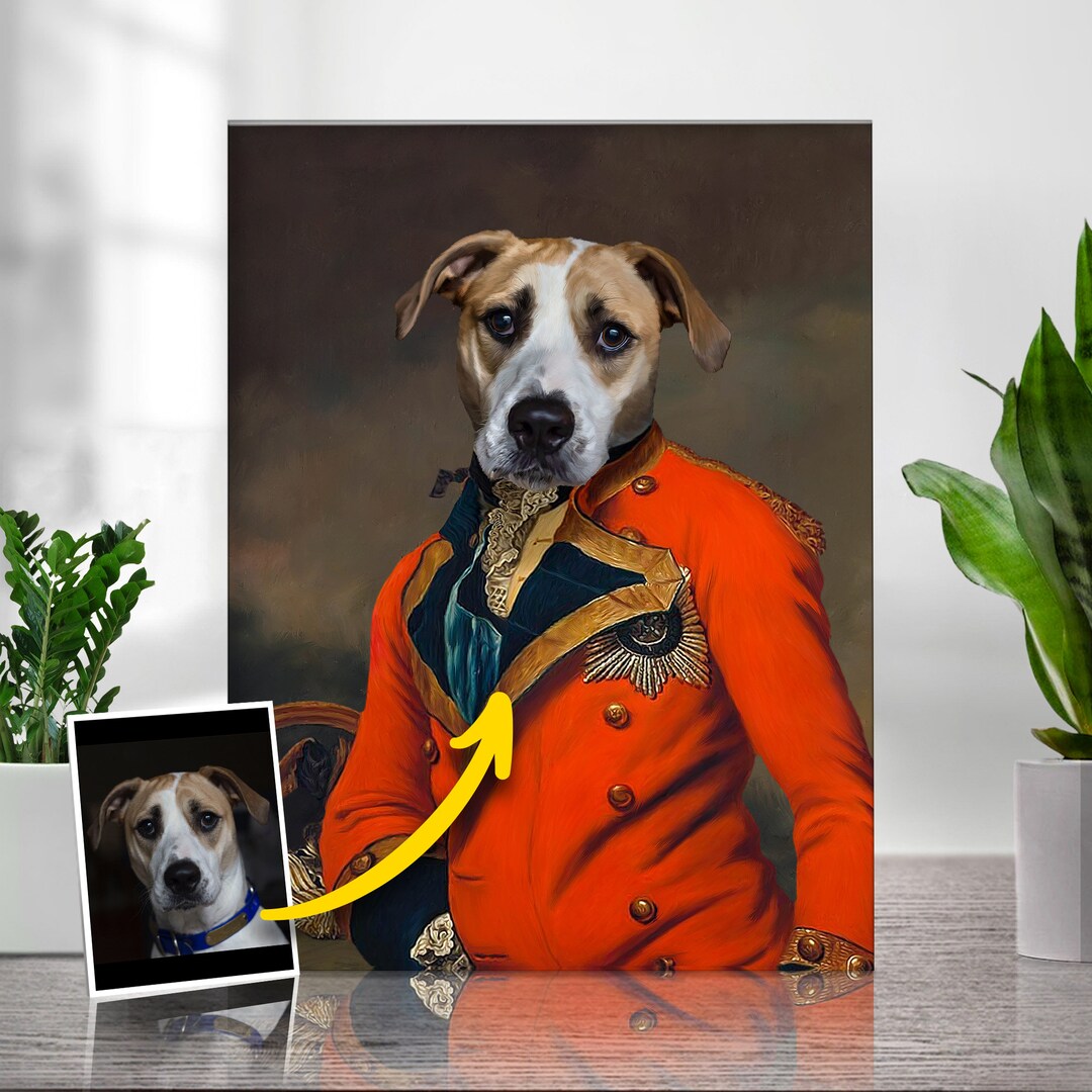 Custom Pet Portrait, Royal Pet Portrait, King Cat, Queen Cat, Wall Pet