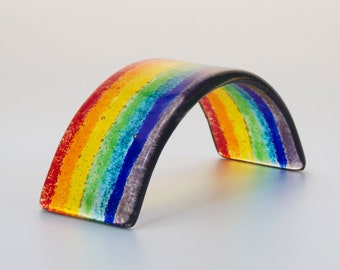 Rainbow Small Curve fused glass