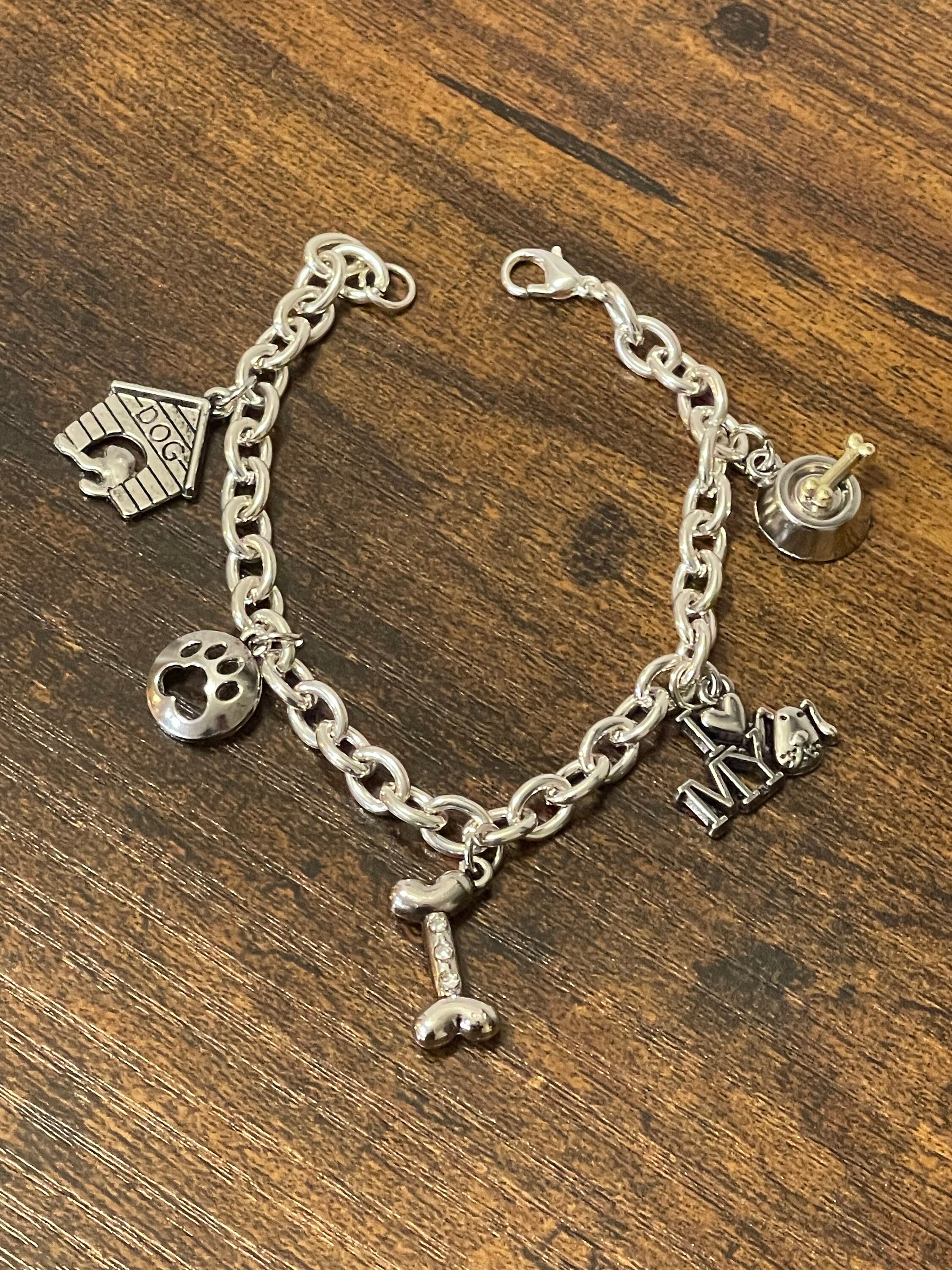 Pawsitively Adorable Dog Lover s Charm Bracelet Etsy Canada