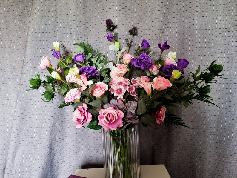 Artificial Silk Floral Display Etsy
