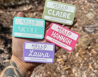 Personalized Magnetic Name Badge: "Hello My Name Is" Style