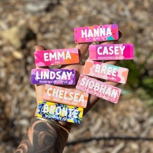 Personalized Glitter Name Badge: Engraved Acrylic, Magnetic Back