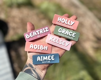 Personalised Name Badge | Name Badges | Educator | Nurse | Doctor | Teacher | Dentist | Midwife | Cafe | Restaurant | Student | Receptionist
