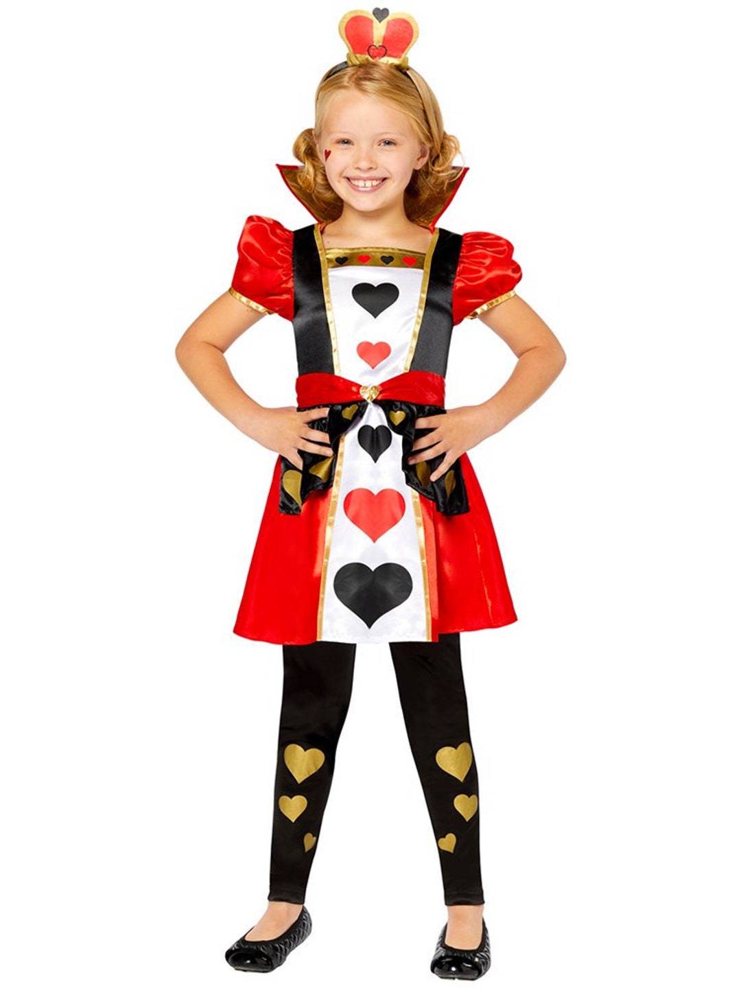 Queen of Hearts Child Costume Fancy Dress World Book Day Various Sizes
