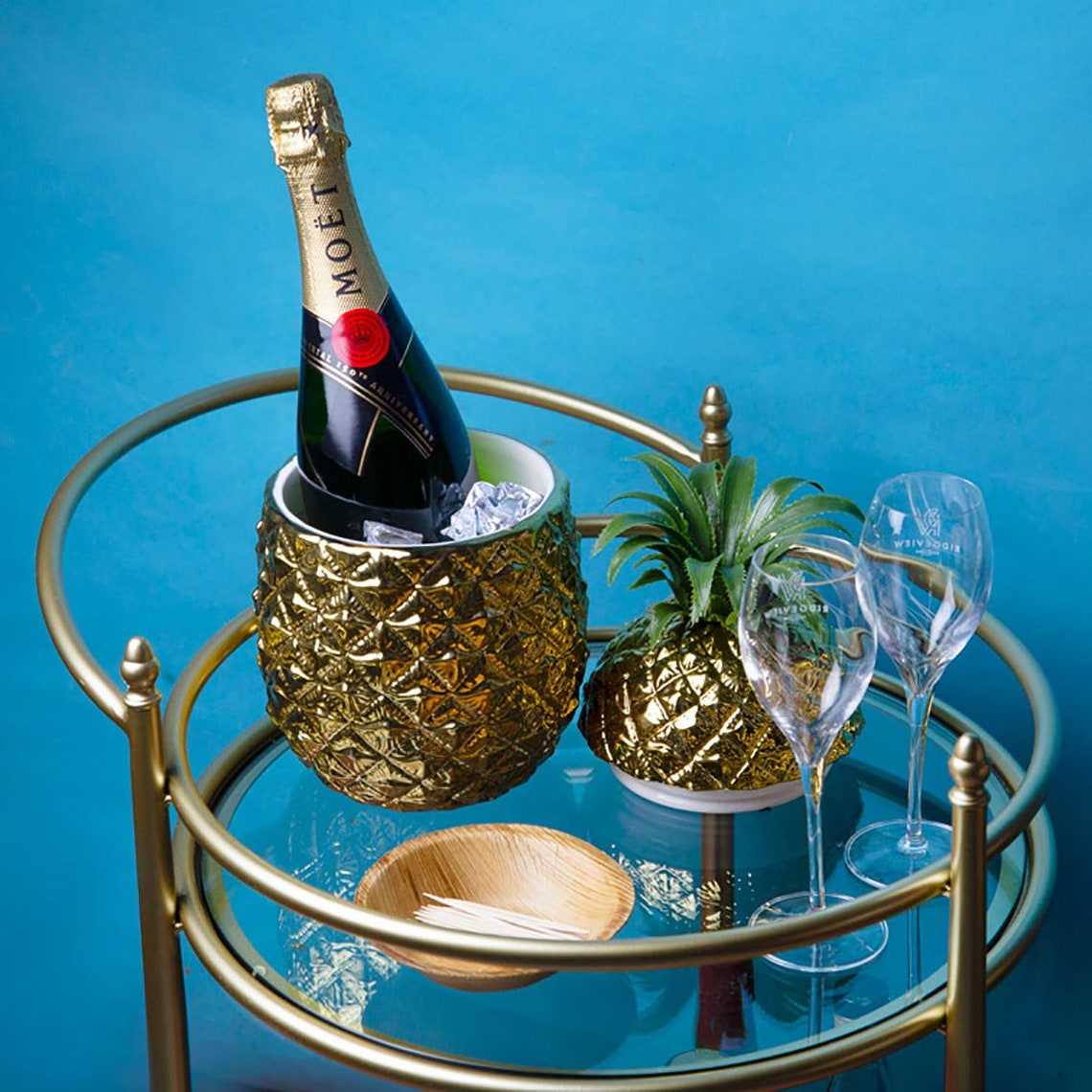 Gold Pineapple Ice Bucket Etsy