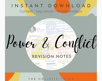 Power and Conflict | Poetry English Literature GCSE Revision Guide and Study Notes | Key Ideas, Vocabulary and Grade 9 Analysis | GCSES 2024