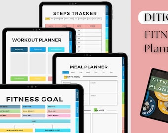 Digital FITNESS planner, Fitness journal, GoodNotes Fitness Planner, Weight Loss Tracker, Workout Planner, UNDATED
