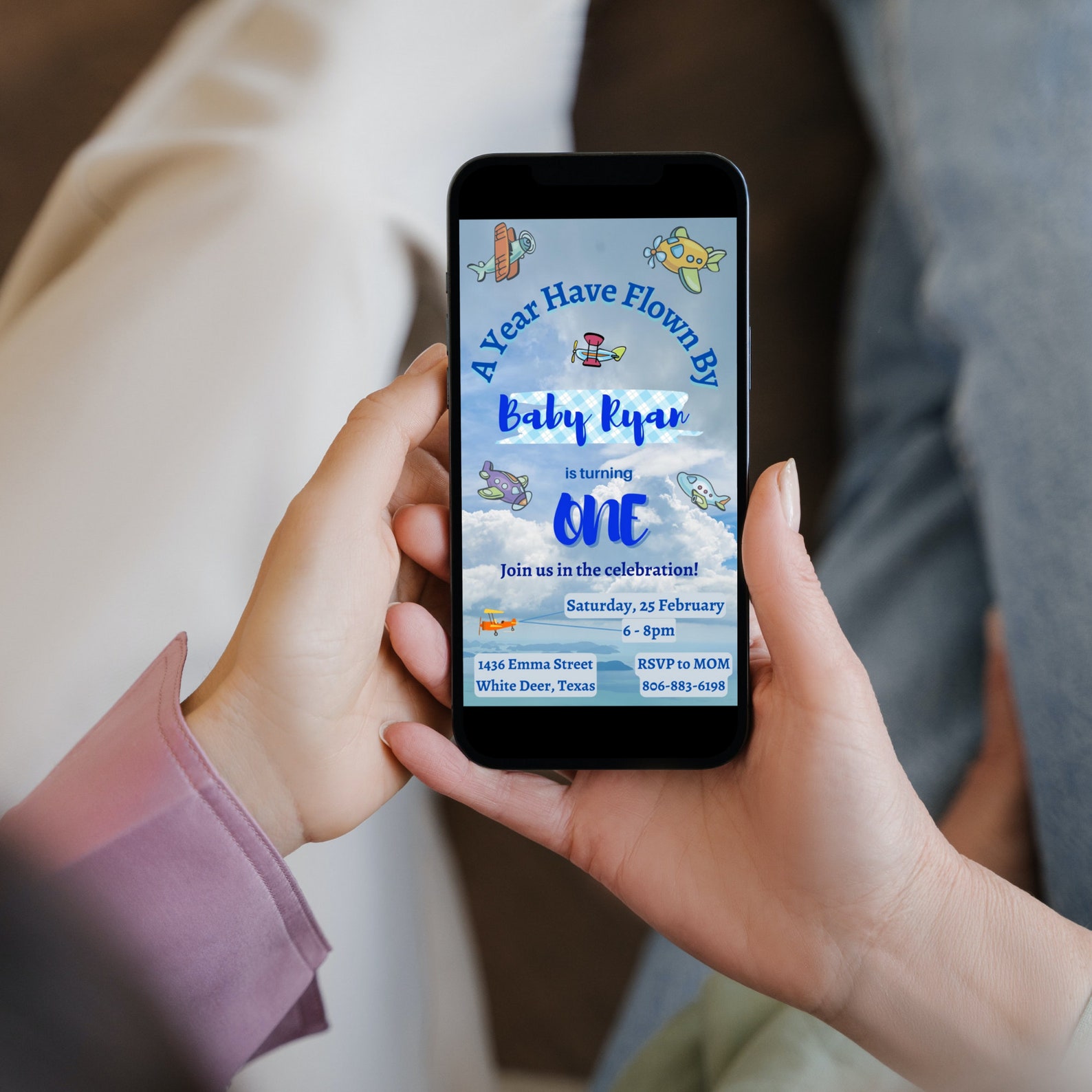 Airplane Birthday Invitation Template Plane Birthday Party Digital