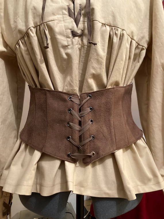 Small Brown Waist Cincher Corset Etsy