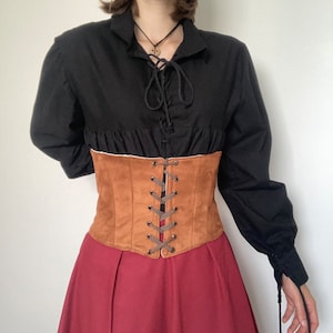 Brown waist cincher corset