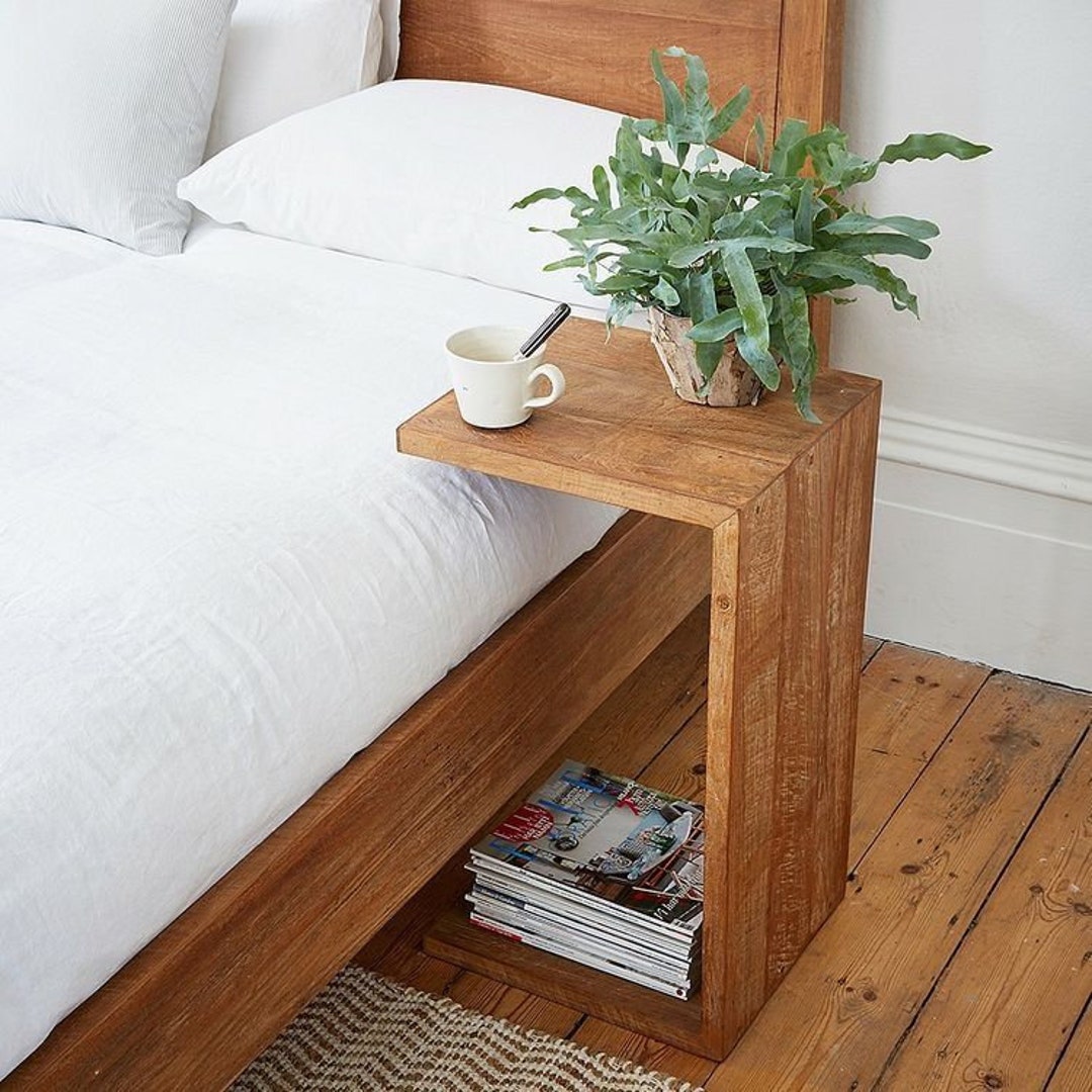 C Shaped Coffee Table Solid Wood Coffee Table for Living Room - Etsy