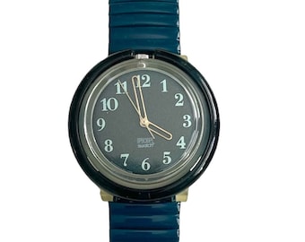 rare vintage Midi Pop-Swatch EUCALYPTUS PMG103 from 1999 - 32mm diameter - near mint and running condition - new battery installed