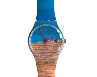 Swatch New Gent BLUE PINE SUOK706 - état proche du neuf - fonctionne avec une pile neuve - 41 mm - emballage d'origine