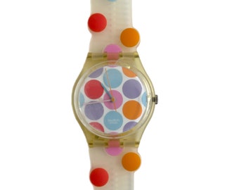 Swatch Gent JEU DE BILLES GE169 from 2004 - unworn condition - new battery installed - 34mm - silicone strap