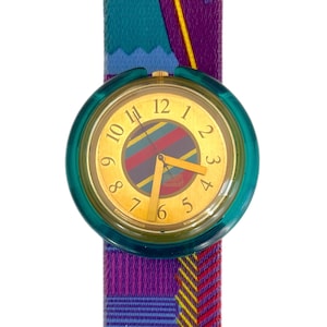 vintage Pop-Swatch PITSCH PATSCH PWK174 from 1993 - new battery - perfect running condition - 39mm diameter - leather strap
