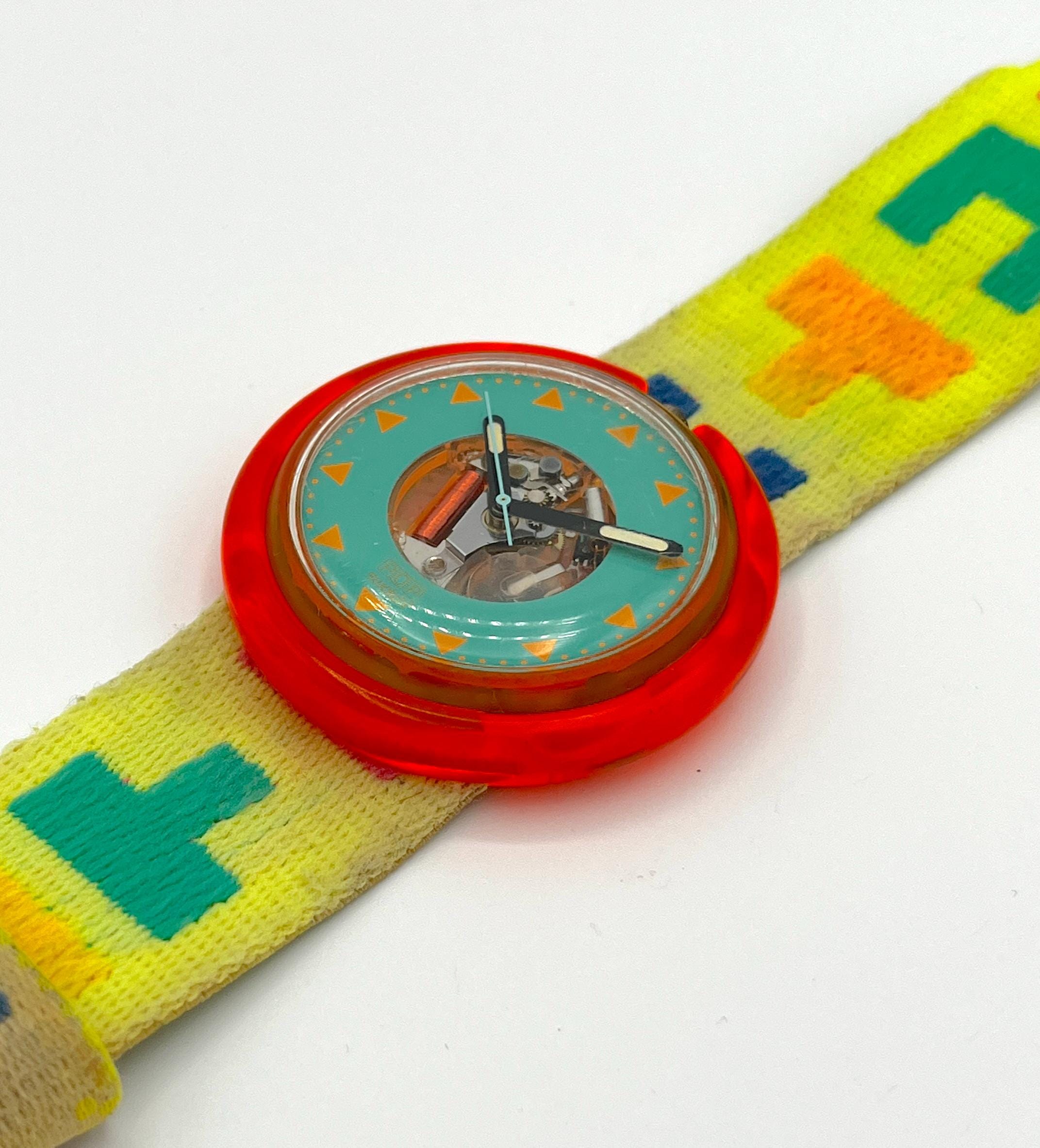 1991 Rare Pop-swatch JUMPING PWK139 - 39 Mm - Good Running Vintage
