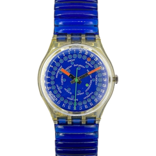 Swatch Gent Flex DROP GK708, 1993, nuevo y sin usar, correa mediana/grande, batería nueva instalada, diámetro de 34 mm.