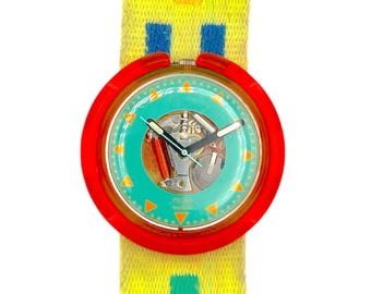 1991 Rare Pop-swatch JUMPING PWK139 - 39 Mm - Good Running Vintage
