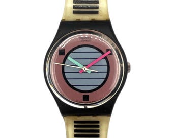 Swatch COCONUT GROVE GB120 del 1988 - condizioni perfette, mai indossato e perfettamente funzionante - orologio Swatch vintage anni '80 - 34 mm