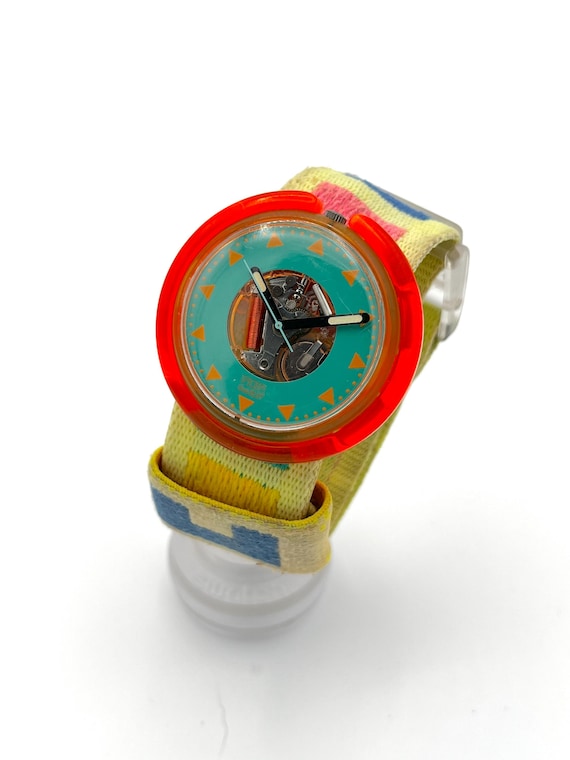 1991 Rare Pop-swatch JUMPING PWK139 - 39 Mm - Good Running Vintage