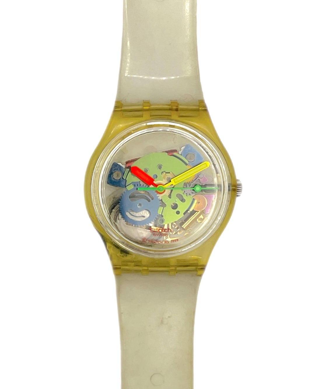 Swatch GZ159 jelly skeleton piano, clear strap and case, new battery, Y2K SWATCH Standard Gents Jelly Piano in plastica trasparente  main image 3