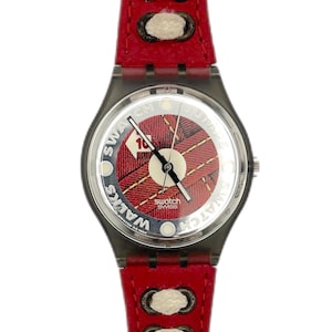 vintage 1995 Swatch Gent ATHLETICS GM131 - ottime condizioni di seconda mano - nuova batteria installata - diametro 34 mm