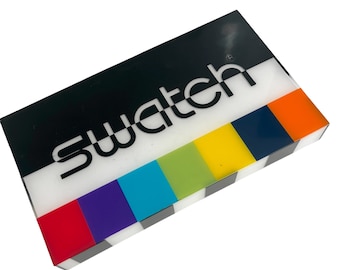 original Swatch Color Codes Box - to store two Swatch Gents and your Swatch guards in - good preowned condition