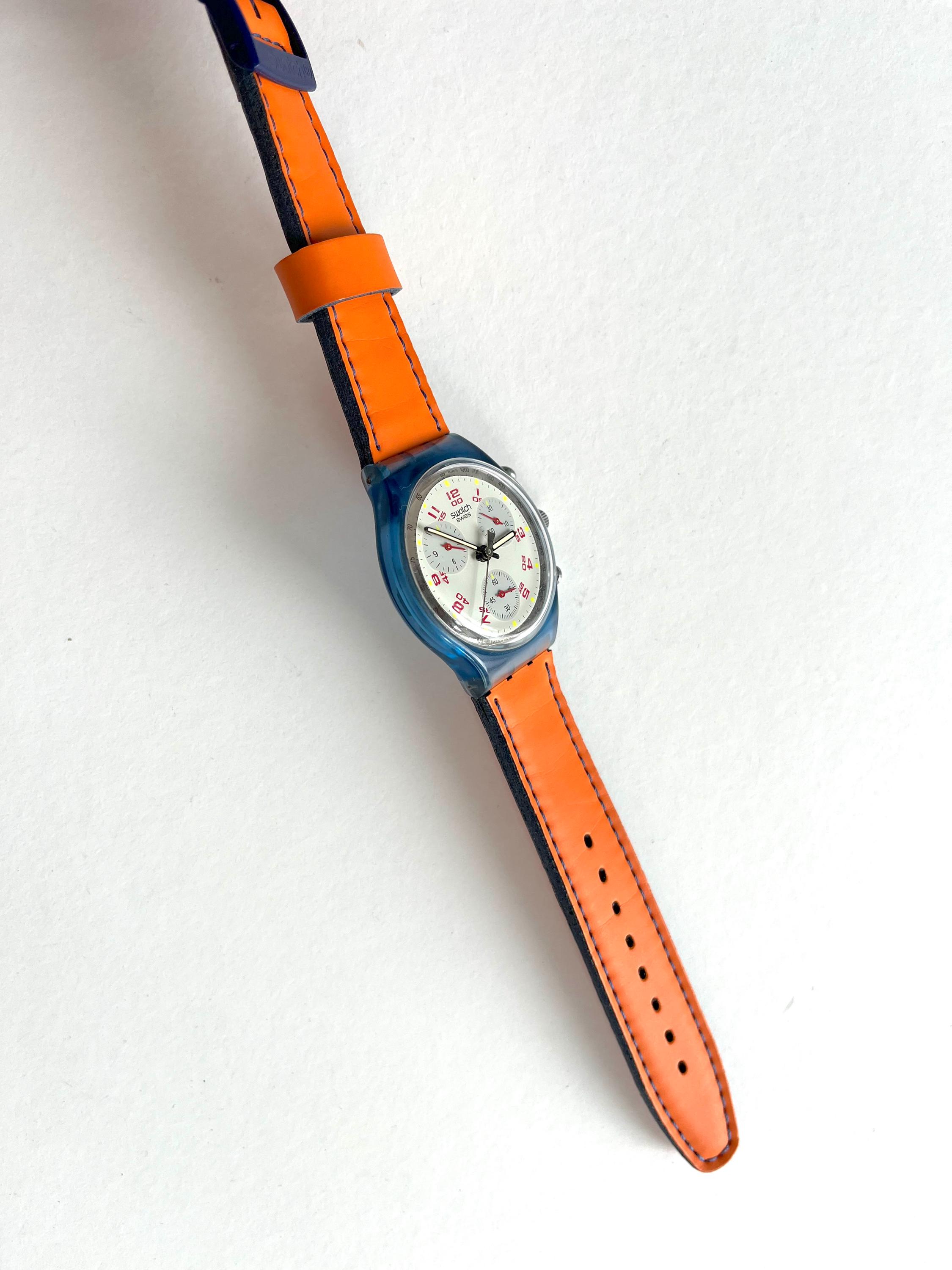 Vintage 1992 Swatch Vintage Chrono JFK SCN103 - Excellent Preowned