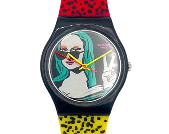 Swatch LISA FAN GZ280 Claudia Carieri Esclusiva Louvre - Orologio da 34 mm del Museo di Parigi