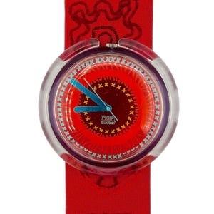 vintage 1994 Pop-Swatch SARONG PWV100 - 39 mm - running with new battery - perfect preowned condition