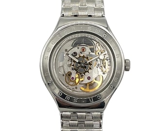 Swatch Irony Automatic BODY & SOUL Flex YAS100A Watch | Swiss Made | Vintage Swatch | Automatic Skeleton Watch | Collectible Timepiece
