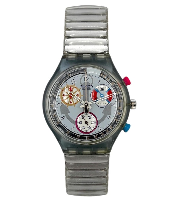 Swatch 1994 Chrono POWER STEEL SCN110 - Classic 90s Swiss 