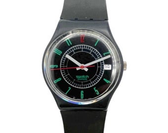 1986 Swatch Gent RITZ GA400 - perfect original running condition - rare 80s Swatch watch - 34mm