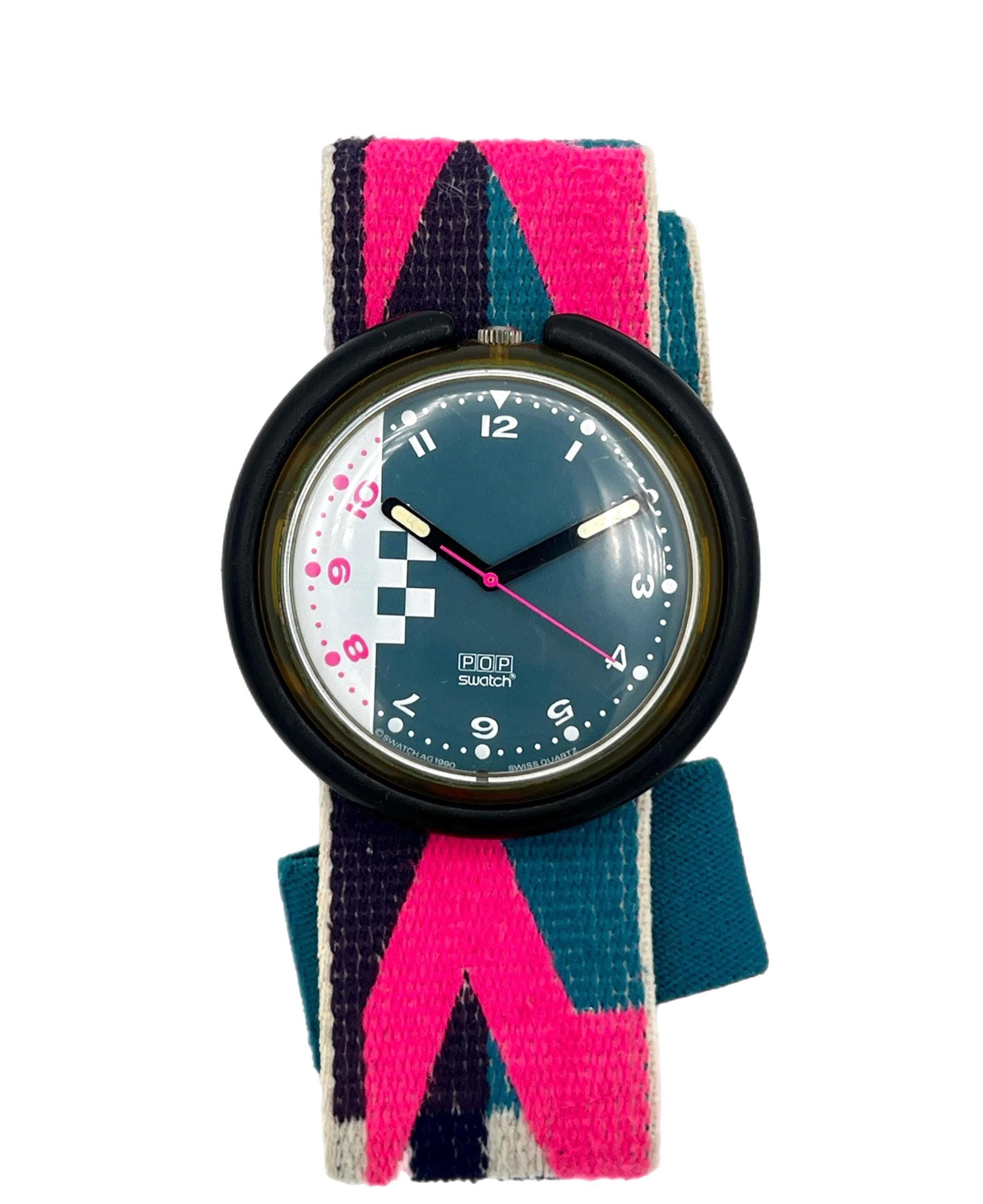80s~90s ビンテージ　タクタイル　ウォッチ　ストラップ　italy 925 1990 pop swatch - Etsy 日本