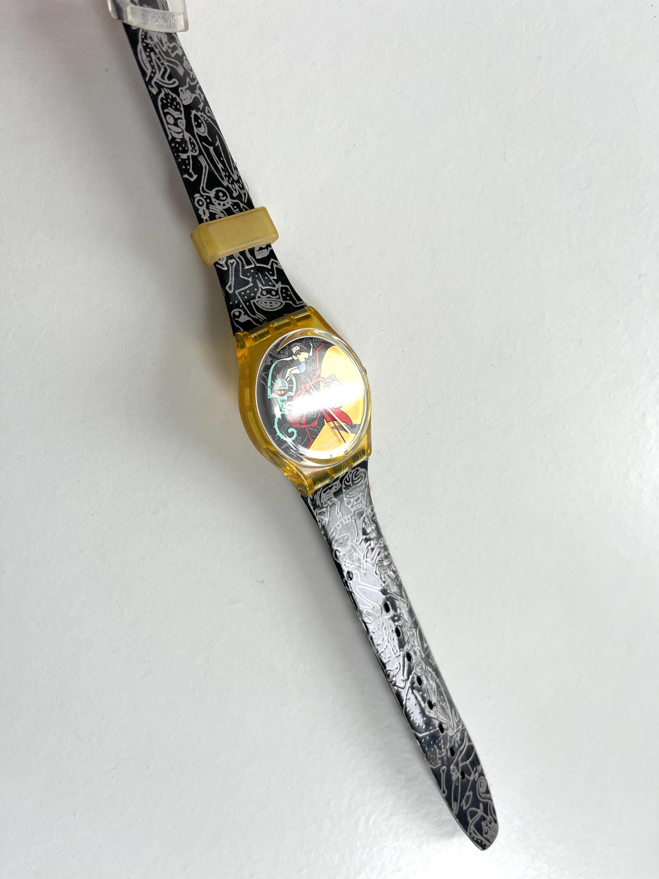 Unworn Vintage 1997 Swatch Gent Artist JUNGLE TANGLE GK235 