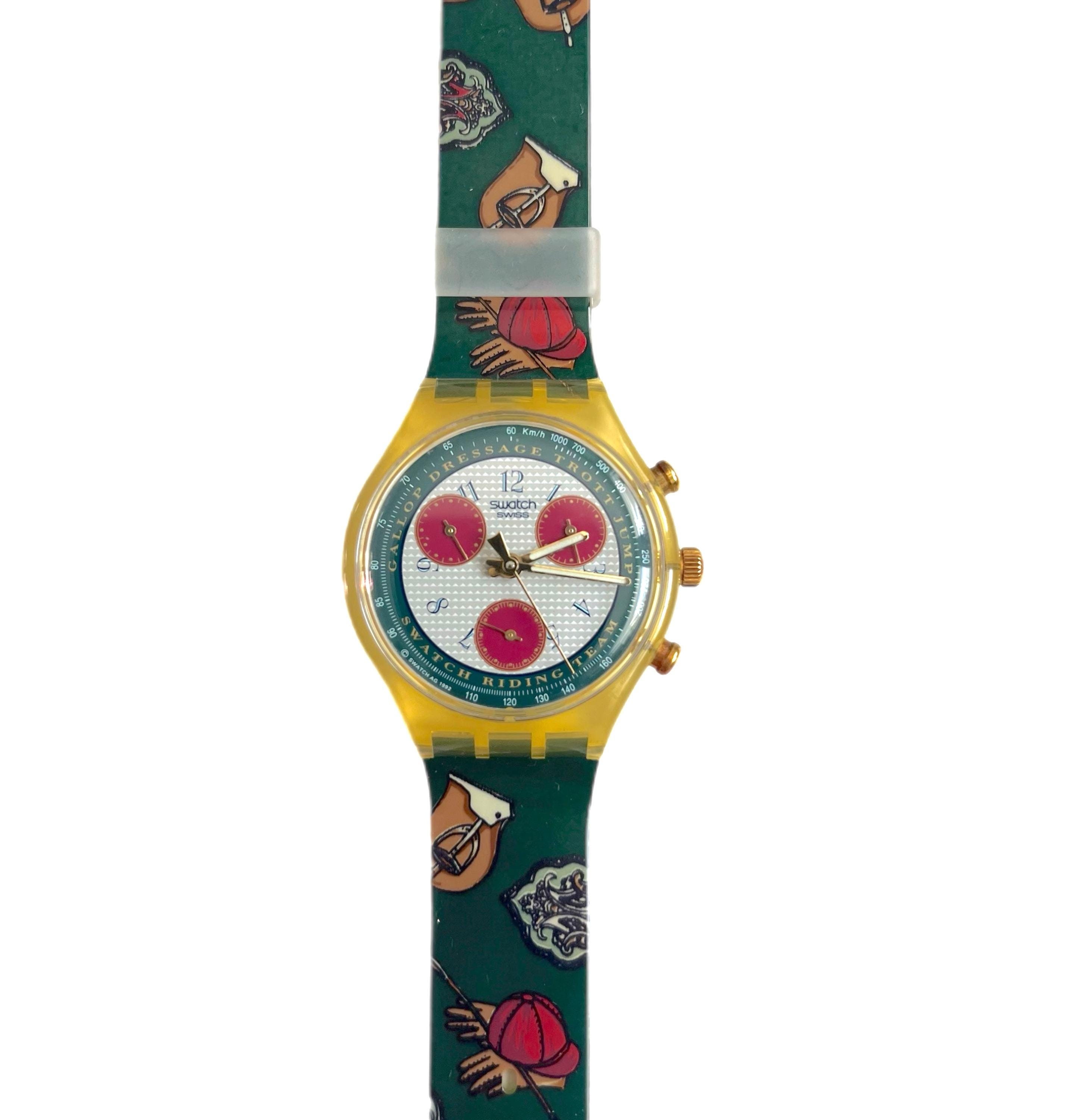 美品 Swatch スウォッチ 腕時計 クオーツ クロノグラフ コレクション 