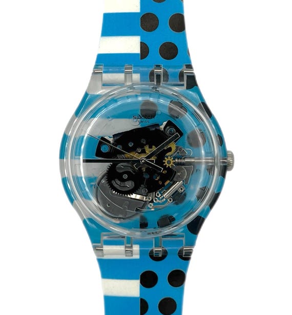 Swatch New Gent SWATCH X YOU  - running with new battery - near mint condition - 41mm diameter - soft silicone strap