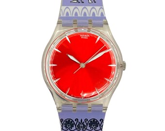 Swatch Gent BLOODY MARY GK359 - Blood Red Dial 34mm classic watch - perfect running condition